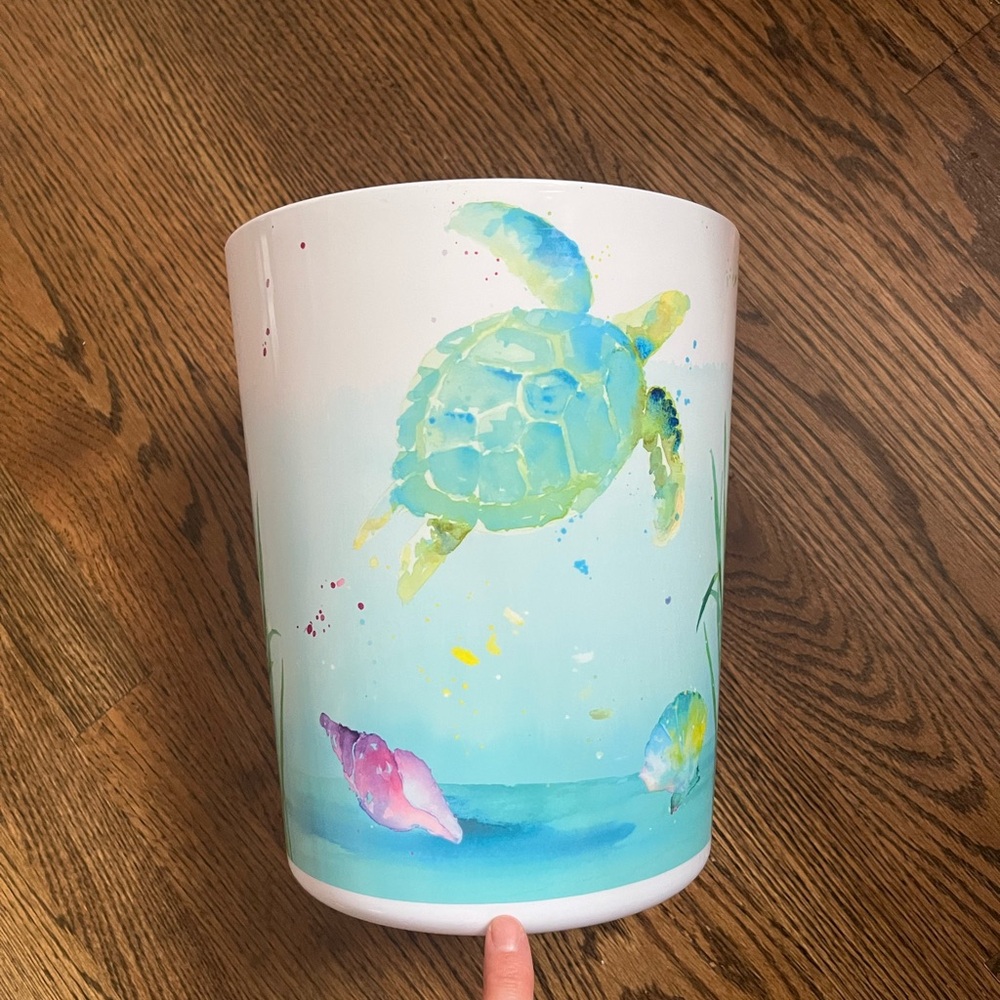 Sea Turtle Sea Shell Sea Horse Garbage Can Waste Bin